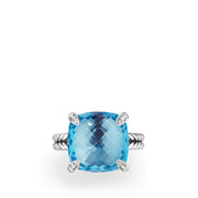 Chatelaine Ring with Blue Topaz Diamonds