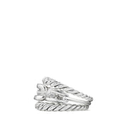 Wellesley Three-Row Ring with Diamonds
