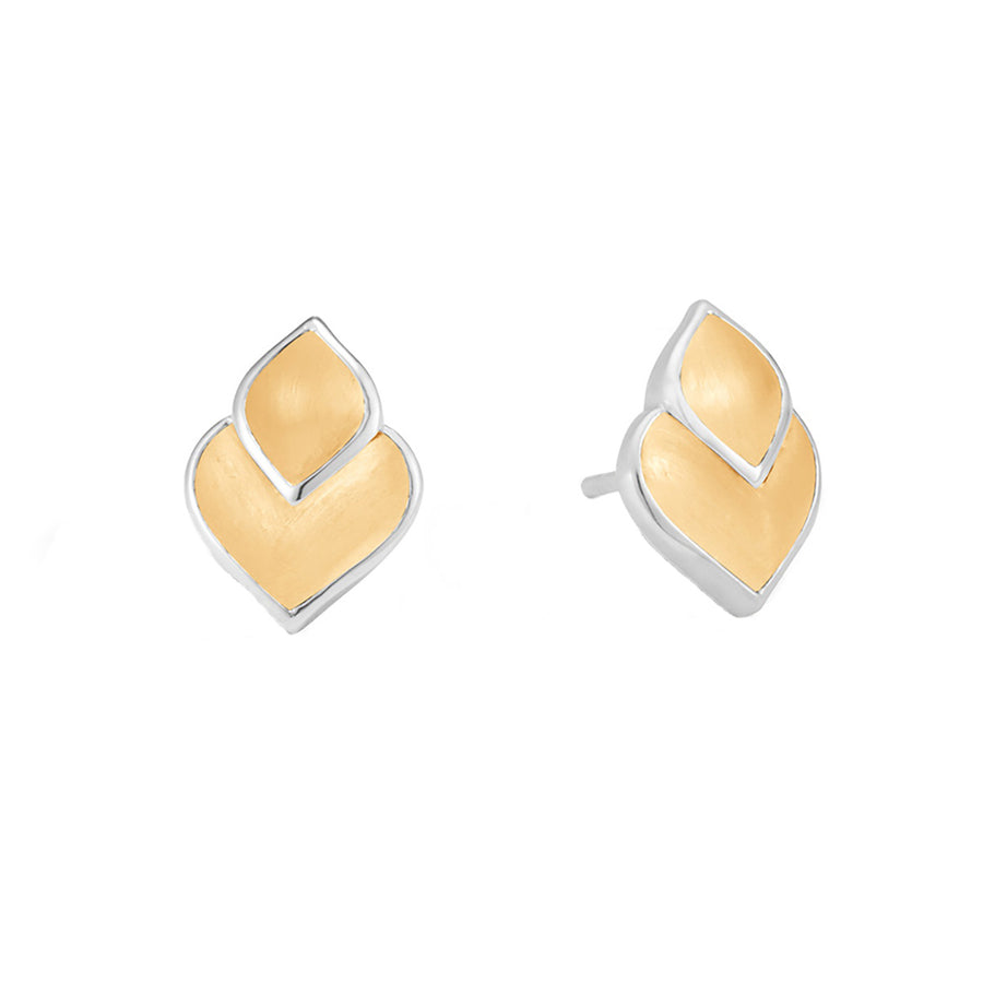 Legends Naga 18K Gold and Silver Stud Earrings