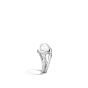 Bamboo Ring with White Freshwater Pearl