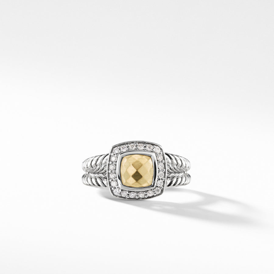 Petite Albion Ring with 18K Gold Dome and Diamonds