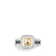 Petite Albion Ring with 18K Gold Dome and Diamonds