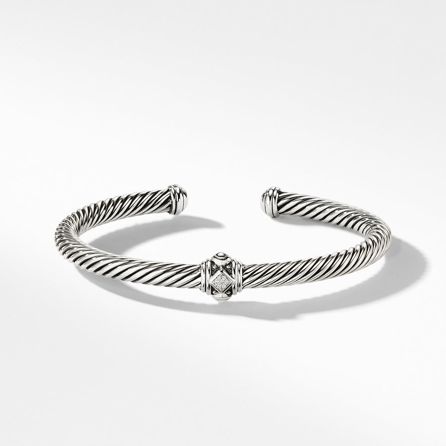 Renaissance Bracelet with Diamonds in Silver, 5mm