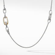 Pure Form Chain Station Necklace with 18K Gold