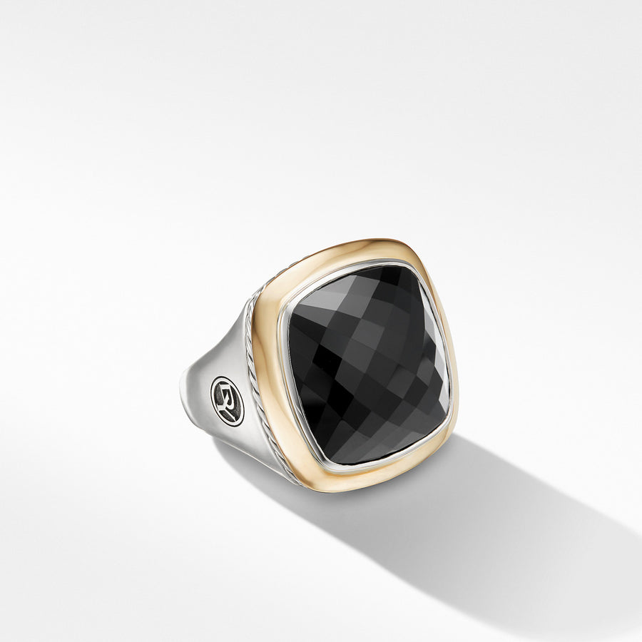 Albion Statement Ring with 18K Gold and Black Onyx