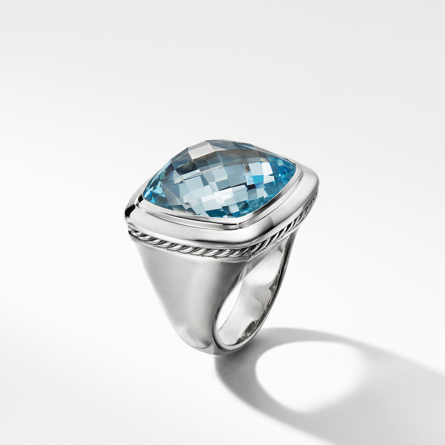 Albion Statement Ring in Blue Topaz