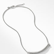 Crossover Bar Necklace with Diamonds