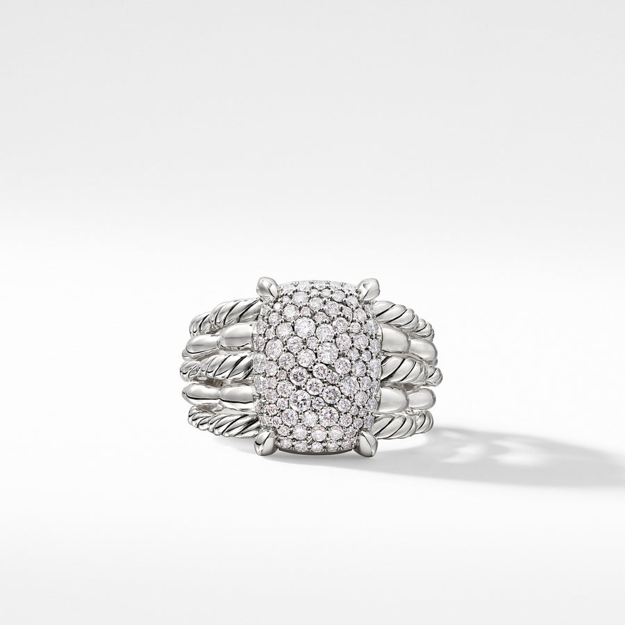 Tides Statement Ring with Pave Plate