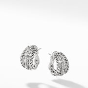 Wellesley Link Hoop Earrings with Diamonds