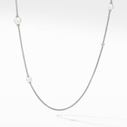 Pearl Cluster Chain Necklace with Diamonds