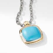 Albion Pendant with Reconstitued Turquoise and 18K Yellow Gold