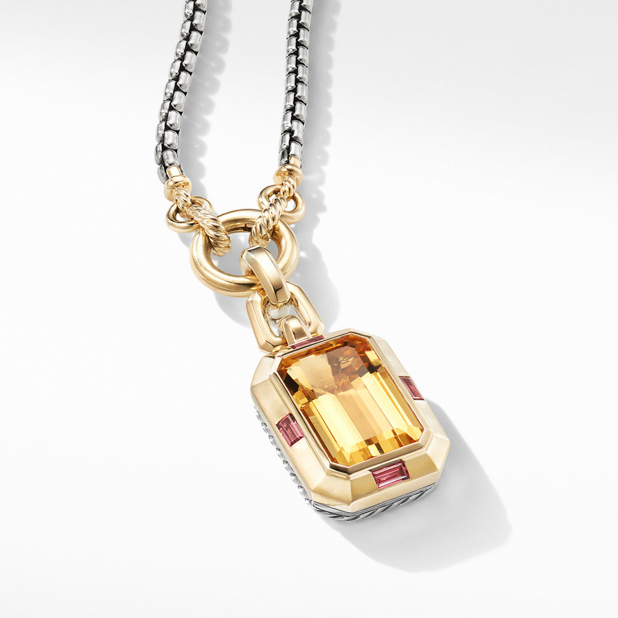 Novella Pendant with Citrine and 18K Yellow Gold