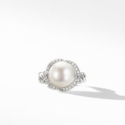 Continuance Pearl Ring with Diamonds