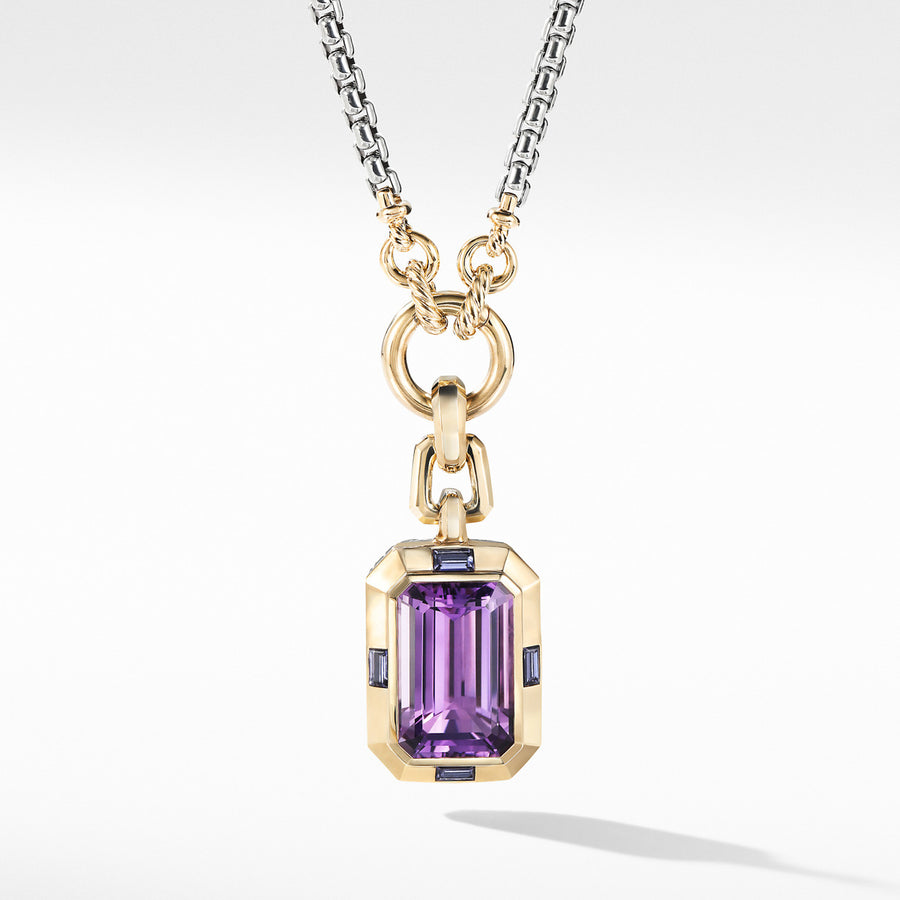 Novella Pendant with Amethyst and 18K Yellow Gold