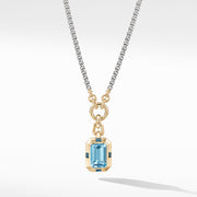 Novella Pendant with Blue Topaz and 18K Yellow Gold