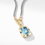Novella Pendant with Blue Topaz and 18K Yellow Gold