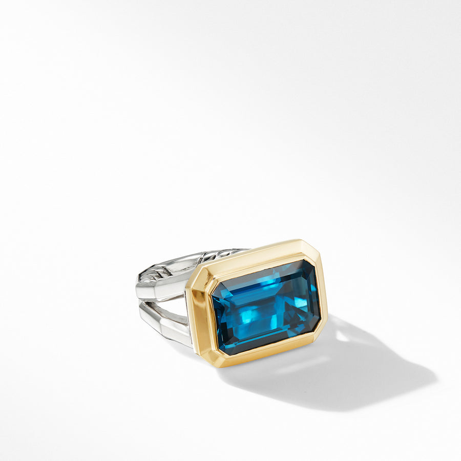 Novella Statement Ring with Hampton Blue Topaz and 18K Yellow Gold