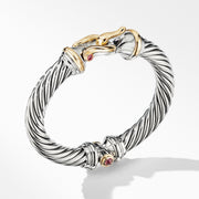 Cable Buckle Bracelet with 18K Yellow Gold and Rhodalite Garnet