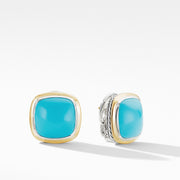 Albion Stud Earrings with Reconstituted Turquoise and 18K Yellow Gold