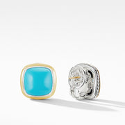 Albion Stud Earrings with Reconstituted Turquoise and 18K Yellow Gold