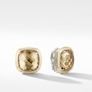 Albion Stud Earrings with Champagne Citrine and 18K Yellow Gold