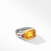 Novella Three Stone Ring with Citrine and 18K Yellow Gold