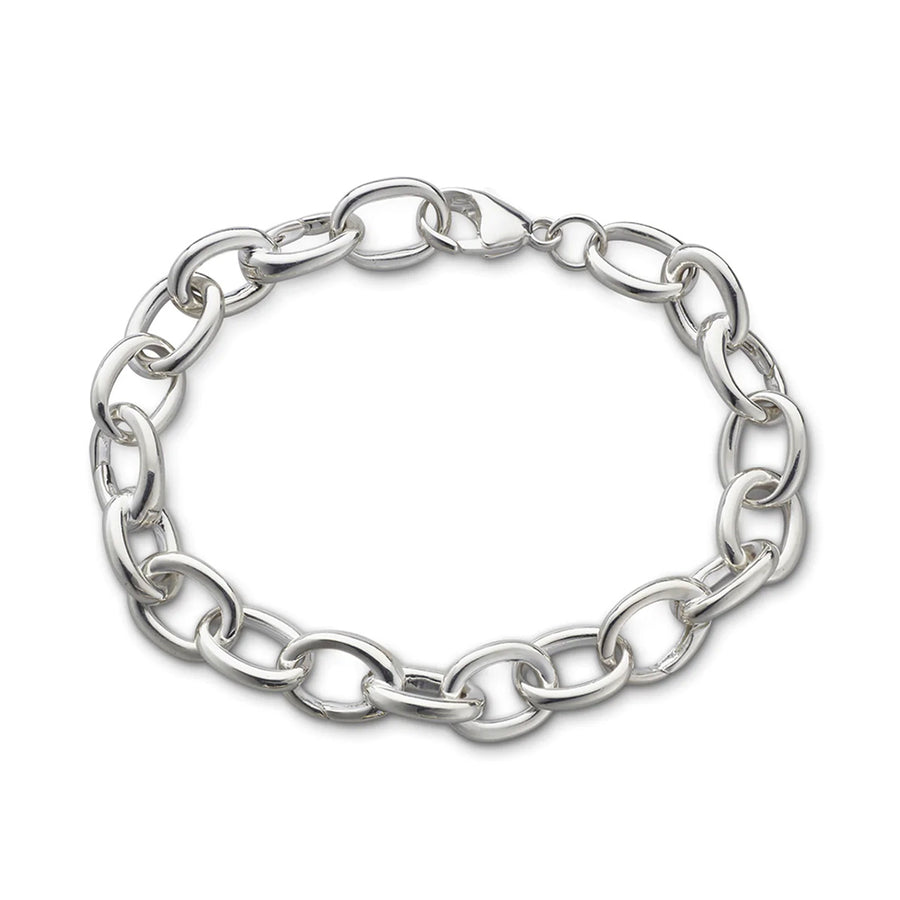 Sterling Silver Heavy Weight Charm Bracelet