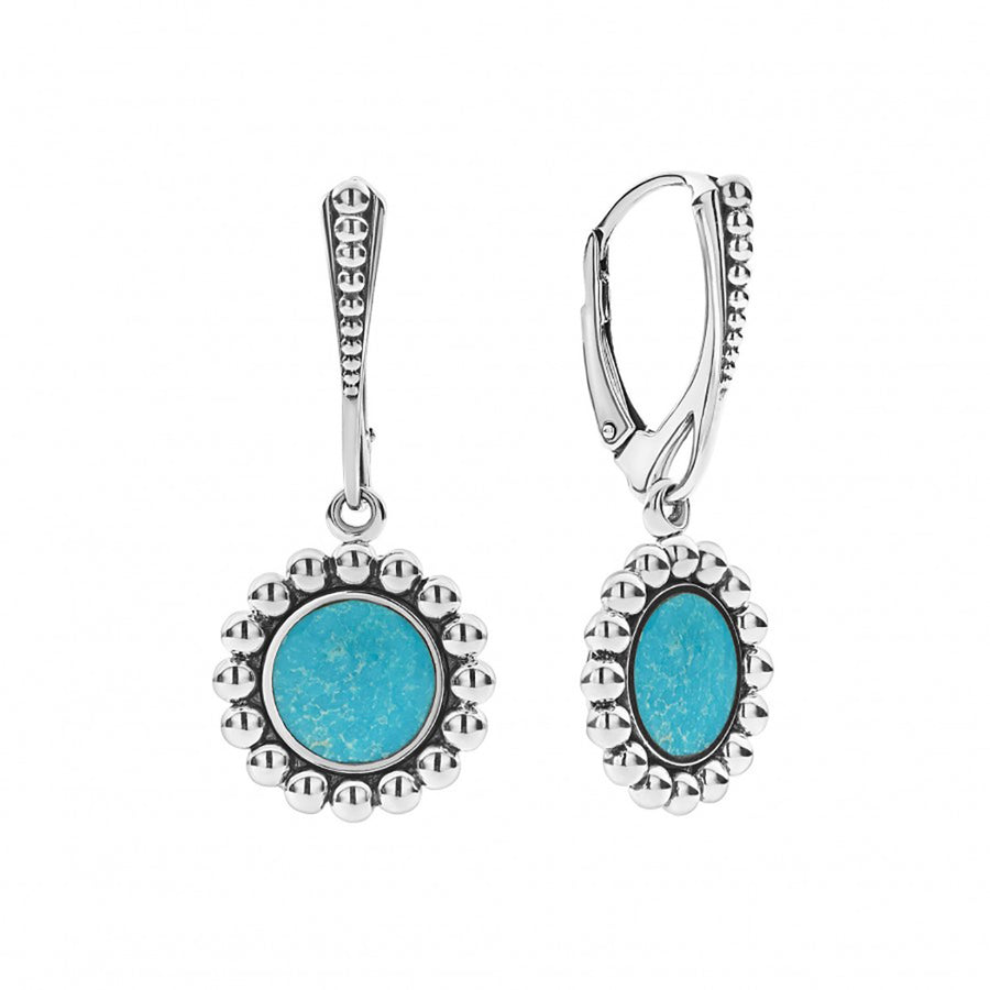 Maya Turquoise Circle Drop Earrings