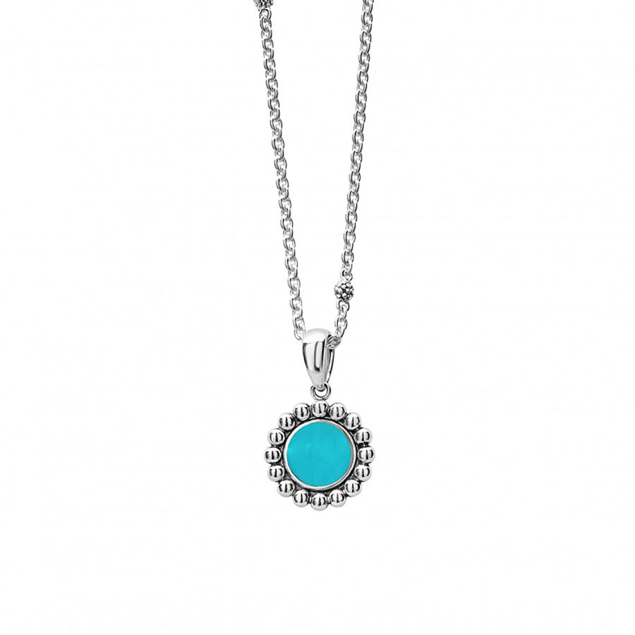 Maya Turquoise Circle Pendant Necklace