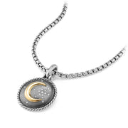 Moon and Star Amulet with Diamonds and 18K Gold