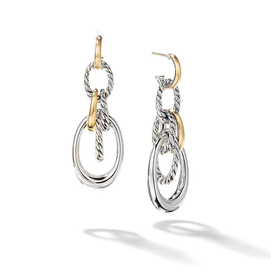 Pure Form Drop Earrings with 18K Gold