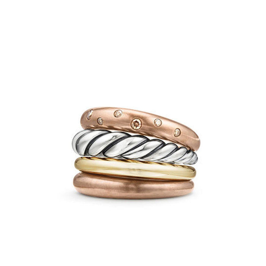 Pure Form Wide Rings with Diamonds