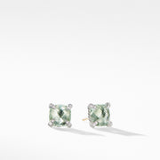 Chatelaine Stud Earrings with Prasiolite and Diamonds