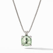 Chatelaine Pendant Necklace with Prasiolite and Diamonds