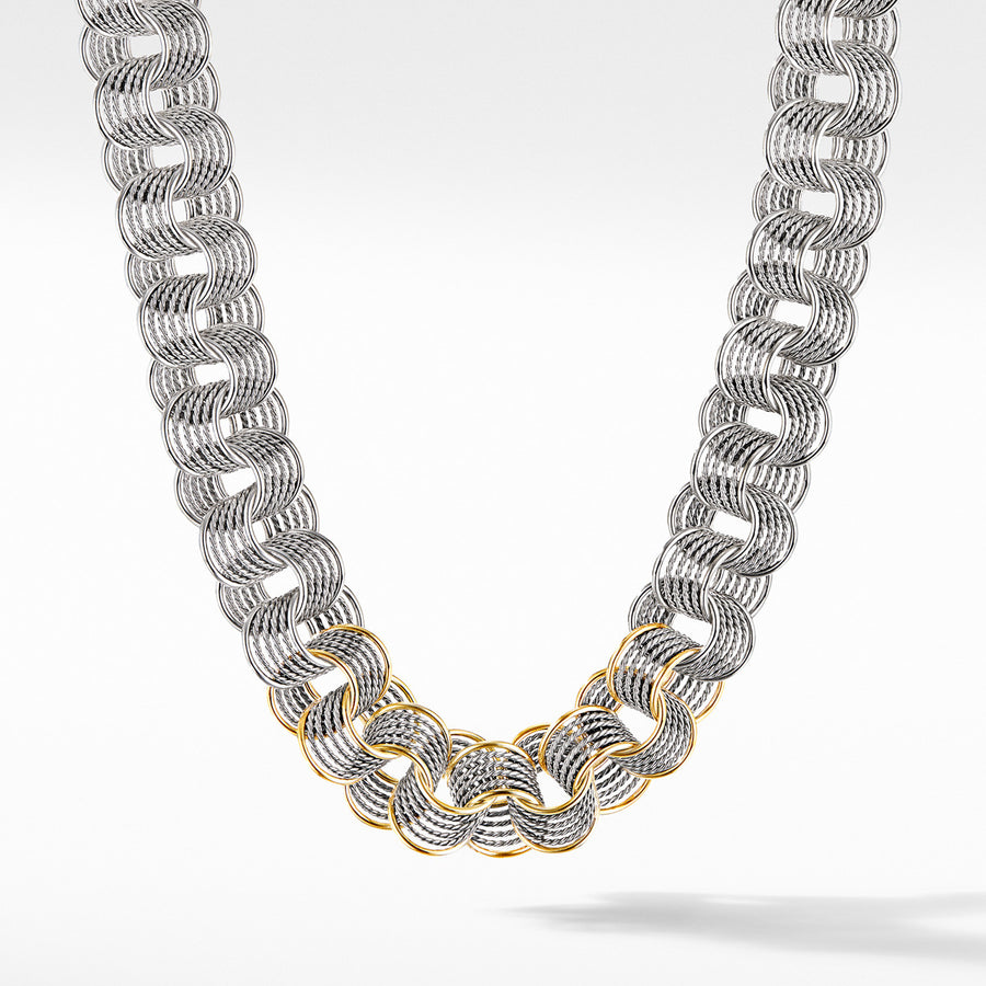 DY Origami Medium Linked Necklace with 18K Yellow Gold
