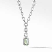 Stax Drop Pendant Necklace with Prasiolite and Diamonds