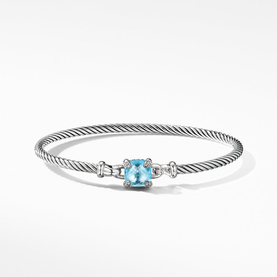 Chatelaine Bracelet with Blue Topaz and Diamonds