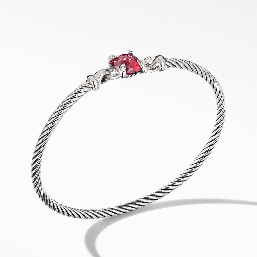 Chatelaine Bracelet with Rhodolite Garnet and Diamonds